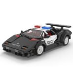 Police Sports Car Building Block Set