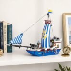 Xbert Pirate Ship Building Set, Sailboat Model Toy with Cannons, Anchor and Sails, Nautical Adventure Boat Building Blocks Kit for Kids, Ideal Gift for Boys and Girls, Ages 6+ - Image 7