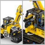 Xbert 2-in-1 Excavator & Bulldozer Building Sets, City Construction Vehicle Playset, Digger Toy Building Kits for Boys, Engineering STEM Toys Gift for Birthday - Image 5