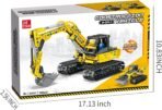 Xbert 2-in-1 Excavator & Bulldozer Building Sets, City Construction Vehicle Playset, Digger Toy Building Kits for Boys, Engineering STEM Toys Gift for Birthday - Image 9