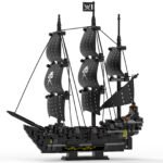 Xbert Pirate Ship Building Set - Black Pearl Ship Model with Display Stand, Desktop Decor Collectible for Men, Adult, Ship Building Blocks Toys for Display