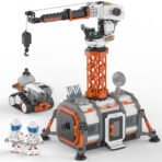 Xbert Space Base Building Sets, Tower Crane Toys with Space Truck & 2 Astronauts