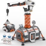 Xbert Space Base Building Sets, Tower Crane Toys with Space Truck & 2 Astronauts