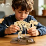 Xbert T-Rex Dinosaur Fossil Building Sets, Dinosaur Skeleton with Movable Joints, Tyrannosaurus Rex Desktop Decor Collectible, Dino Educational STEM Toys, Ideal Gift for Boys & Dinosaur Lovers - Image 2