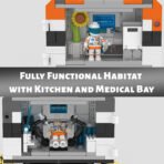 Xbert Versatile Modular Spaceship Building Blocks Set with 2 Astronauts Minifigures - Image 4