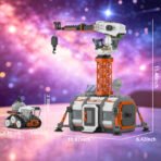 Xbert Space Base Building Sets, Tower Crane Toys with Space Truck & 2 Astronauts - Image 8