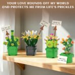 Xbert Succulents Building Blocks Set, Cactus Botanicals Plant Building Kit for Adults, Artificial Succulent Plants Desk Home Office Room Decor，Birthday Gifts for Women，Plant Lovers - Image 8